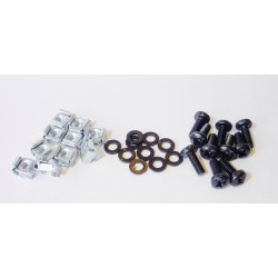 100 M6 FLAT WASHERS, SCREWS, CAGE NUTS, 0.7mm - 1.5mm