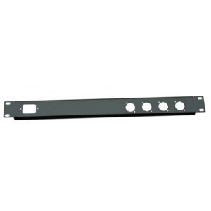 1U 19 inch 1 IEC C13 4 XLR Punched hole folded front panel