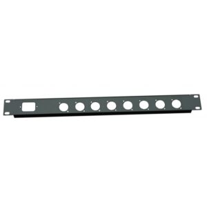 1U 19 inch 1 IEC c13  8 XLR Punched hole folded front panel