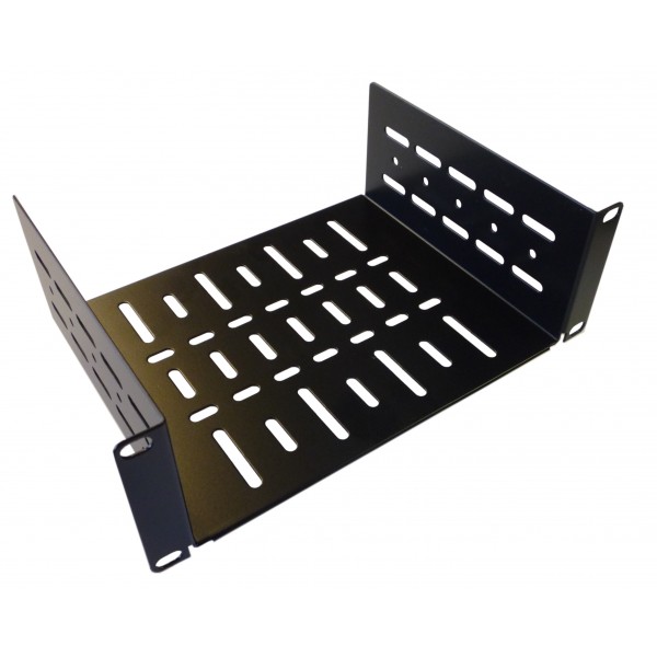 2U 10.5 Inch Half-Rack Vented Shelf 185mm Deep | Metal Rack Tray
