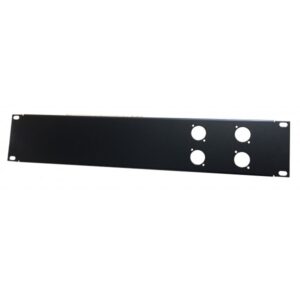 2U 4 XLR 'D' front 19 inch rack panel