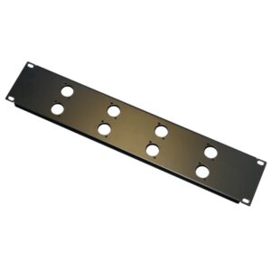 2U 8 XLR 'D' front 19 inch rack panel