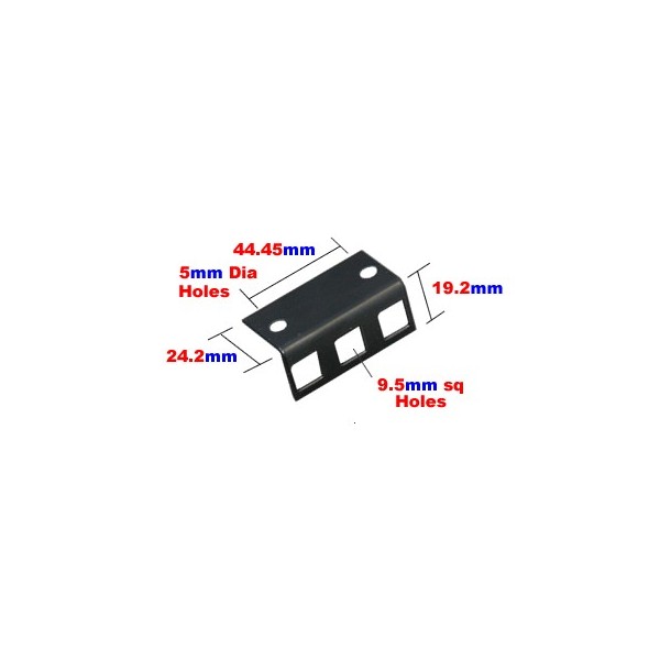 3U RACK STRIPS PAIR - All Metal Parts